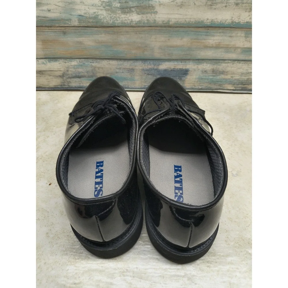 Bates Black‎ Shiny Lace-Up Vibram Military Dress Shoes, Size 10 E Formal Wedding